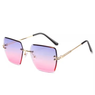 Unisex - Rimless Cut Sunglasses