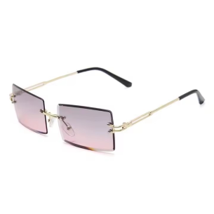 Unisex - Gradient Square Cut Edge Sunglasses